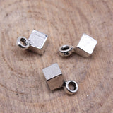40pcs 3x3mm Antique Silver Color Small Cube Charms Pendant For Jewelry Making DIY Jewelry Findings ef4727
