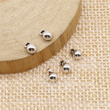 WYSIWYG 40pcs 4x6mm Small Ball Necklace Tail Beads Charms For Jewelry Making Antique Silver Color Jewelry Accessories