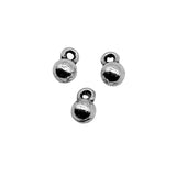 WYSIWYG 40pcs 4x6mm Small Ball Necklace Tail Beads Charms For Jewelry Making Antique Silver Color Jewelry Accessories