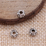 WYSIWYG 40pcs 5x5x3mm Round Metal Beads Spacer For Jewelry Making Small Hole Spacers Beads Charm Spacers Beads