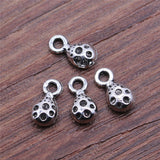 WYSIWYG 40pcs 5x9mm Twisted Small Water Drop Necklace Tail Charms For Jewelry Making Antique Silver Color Jewelry Accessories