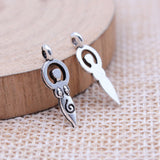 WYSIWYG 40pcs 6x18mm Antique Silver Color Fertility Goddess Symbol Charms Pendant EF3711