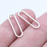 WYSIWYG 40pcs 6x20mm Antique Silver Color Oval Circle Charms Pendant For DIY Jewelry Making Handmade Jewelry Craft Findings