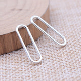 WYSIWYG 40pcs 6x20mm Antique Silver Color Oval Circle Charms Pendant For DIY Jewelry Making Handmade Jewelry Craft Findings