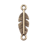 WYSIWYG 40pcs 6x22mm Feather Connector Charms Pendants For Jewelry Making DIY Jewelry Findings Jewelry Accessories