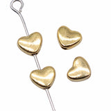 WYSIWYG 40pcs 6x5mm Antique Silver Color Heart Charms Beads Heart Beads Charms Pursuit Heart Small Hole Beads EF3835