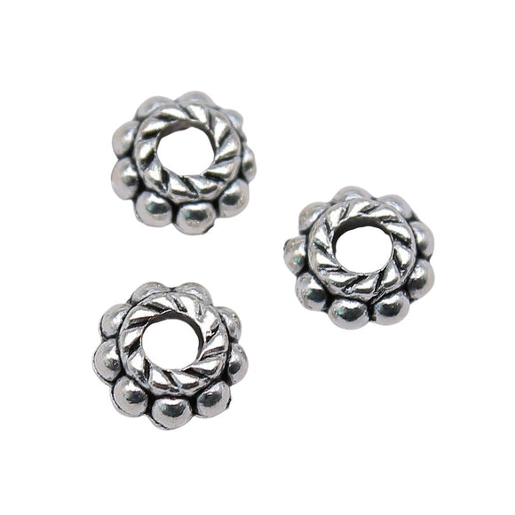 WYSIWYG 40pcs 6x6x3mm Space Bead For Jewelry Making Bracelet DIY Jewelry Accessories Small Hole Spacer Beads