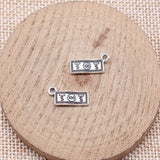 WYSIWYG 40pcs 7x15mm Antique Silver Color Dollar Charms For Jewelry Making