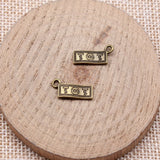 WYSIWYG 40pcs 7x15mm Antique Silver Color Dollar Charms For Jewelry Making