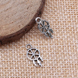 WYSIWYG 40pcs 7x15mm Dreamcatcher Dream Catcher Charms Pendant Diy Jewelry Findings Antique Silver Color