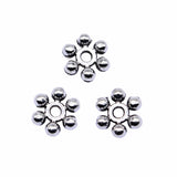 WYSIWYG 40pcs 7x7mm Antique Silver Color Spacer Beads For Jewelry Making DIY Jewelry Findings