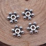 WYSIWYG 40pcs 7x7mm Antique Silver Color Spacer Beads For Jewelry Making DIY Jewelry Findings