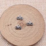 WYSIWYG 40pcs 8x10mm 2 Colors Gold Color Antique Silver Color Patterned Hollow Tee Hanging Head For Jewelry Making