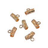 WYSIWYG 40pcs 8x10mm 2 Colors Gold Color Antique Silver Color Patterned Hollow Tee Hanging Head For Jewelry Making