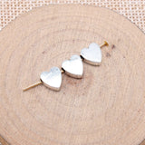 WYSIWYG 40pcs 8x7mm Antique Silver Color Heart Bead For Jewelry Making