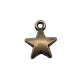 WYSIWYG 40pcs 8x7mm Tiny Star Charms For Jewelry Making Antique Silver Color Antique Bronze Color Charms Jewelry Accessories