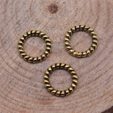 WYSIWYG 40pcs 8x8mm Antique Silver Color Antique Gold Color Circle Charms For Jewelry Making DIY Jewelry Findings EF3850