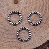 WYSIWYG 40pcs 8x8mm Antique Silver Color Antique Gold Color Circle Charms For Jewelry Making DIY Jewelry Findings EF3850