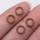 WYSIWYG 40pcs 8x8mm Antique Silver Color Antique Gold Color Circle Charms For Jewelry Making DIY Jewelry Findings EF3850