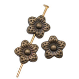WYSIWYG 40pcs 8x8x4mm Flower Charms Beads Antique Silver Color Flower Charms Spacer Beads Flower Spacer Beads Charm EF3808