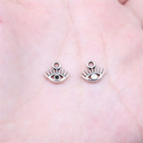 WYSIWYG 40pcs 9x10mm Antique Silver Color Eye Charms For Jewelry Making
