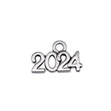 WYSIWYG 40pcs 9x14mm Antique Silver Color Year 2024 Charms For Jewelry Making Ef3904
