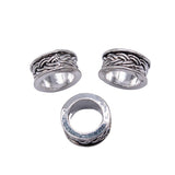 WYSIWYG 40pcs 9x9x4mm Big Hole Spacer Beads Charms For Jewelry Making DIY Bracelet Making Antique Silver Color