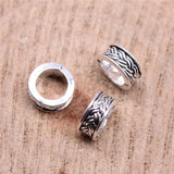 WYSIWYG 40pcs 9x9x4mm Big Hole Spacer Beads Charms For Jewelry Making DIY Bracelet Making Antique Silver Color