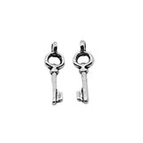 WYSIWYG 40pcs Antique Silver Color 5x14mm Key Charms Pendant For Jewelry Making Diy Jewelry Findings