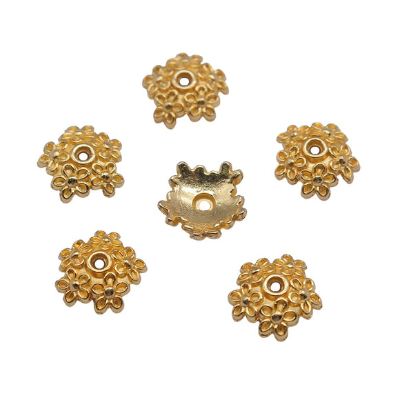 WYSIWYG 40pcs Charms 11x11x4mm Bead Caps For Jewelry Making DIY Jewelry Findings Antique Silver Color Alloy Charms Pendant