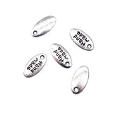 WYSIWYG 40pcs Charms 11x6mm Hand Made Charms For Jewelry Making DIY Jewelry Findings Antique Silver Color Alloy Charms Pendant