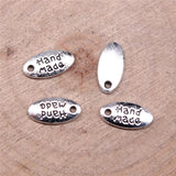 WYSIWYG 40pcs Charms 11x6mm Hand Made Charms For Jewelry Making DIY Jewelry Findings Antique Silver Color Alloy Charms Pendant