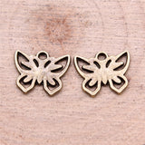 WYSIWYG 40pcs Charms 12x10mm Butterfly Charms For Jewelry Making DIY Jewelry Findings Antique Silver Color Alloy Charms Pendant