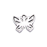 WYSIWYG 40pcs Charms 12x10mm Butterfly Charms For Jewelry Making DIY Jewelry Findings Antique Silver Color Alloy Charms Pendant