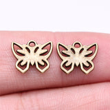 WYSIWYG 40pcs Charms 12x10mm Butterfly Charms For Jewelry Making DIY Jewelry Findings Antique Silver Color Alloy Charms Pendant