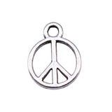 WYSIWYG 40pcs Charms 13x10mm Peace Symbol Charms For Jewelry Making DIY Jewelry Findings Antique Silver Color Alloy Charms
