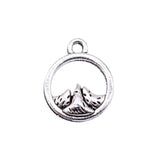 WYSIWYG 40pcs Charms 14x11mm Snow Mountain Charms For Jewelry Making DIY Jewelry Findings Antique Silver Color Alloy Charms