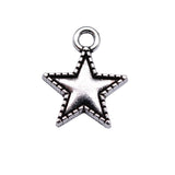 WYSIWYG 40pcs Charms 15x12mm Irregular Star Charms For Jewelry Making DIY Jewelry Findings Antique Silver Color Alloy Charms