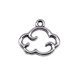 WYSIWYG 40pcs Charms 15x13mm Hollow Cloud Charms For Jewelry Making DIY Jewelry Findings Antique Silver Color Alloy Charms