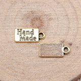 WYSIWYG 40pcs Charms 15x7mm Hand Made Charms For Jewelry Making DIY Jewelry Findings Antique Silver Color Alloy Charms Pendant