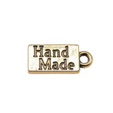 WYSIWYG 40pcs Charms 15x7mm Hand Made Charms For Jewelry Making DIY Jewelry Findings Antique Silver Color Alloy Charms Pendant