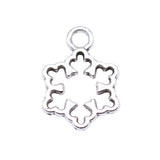 WYSIWYG 40pcs Charms 16x11mm Snowflake Charms For Jewelry Making DIY Jewelry Findings Antique Silver Color Alloy Charms Pendant