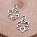 WYSIWYG 40pcs Charms 16x11mm Snowflake Charms For Jewelry Making DIY Jewelry Findings Antique Silver Color Alloy Charms Pendant