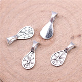 WYSIWYG 40pcs Charms 16x7mm Bails Beads Charms For Jewelry Making DIY Jewelry Findings Antique Silver Color Alloy Charms Pendant