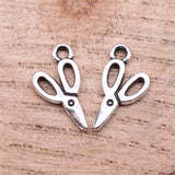40pcs Charms 16x8mm Scissors Charms For Jewelry Making DIY Jewelry Findings Antique Silver Color Alloy Charms Pendant ef1357