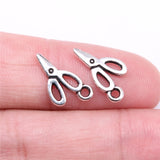 40pcs Charms 16x8mm Scissors Charms For Jewelry Making DIY Jewelry Findings Antique Silver Color Alloy Charms Pendant ef1357