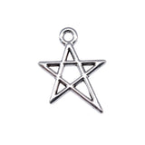 WYSIWYG 40pcs Charms 18x13mm Irregular Star Charms For Jewelry Making DIY Jewelry Findings Antique Silver Color Alloy Charms