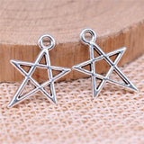 WYSIWYG 40pcs Charms 18x13mm Irregular Star Charms For Jewelry Making DIY Jewelry Findings Antique Silver Color Alloy Charms