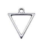 WYSIWYG 40pcs Charms 18x16mm Geometric Hollow Triangle Charms For Earring Making DIY Jewelry Findings Antique Silver Color