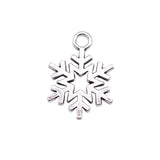 WYSIWYG 40pcs Charms 19x14mm Snowflake Charms For Jewelry Making DIY Jewelry Findings Antique Silver Color Alloy Charms Pendant